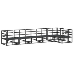 Garden Sofa Set 6 pcs Black Aluminium without table