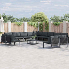 Garden Sofa Black Steel table