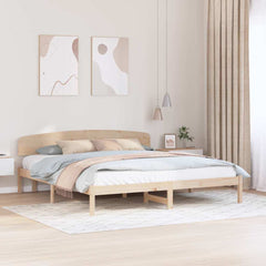 Bed Frame Headboard Solid Pine Wood Length Natural