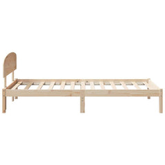 Bed Frame Headboard Solid Pine Wood Length Natural