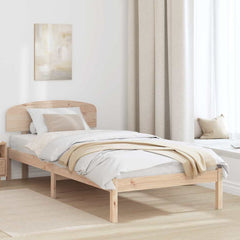 Bed Frame Headboard Solid Pine Wood Length Natural