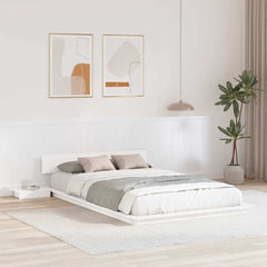 Bed Frame Wood Length 200 cm White 120 cm
