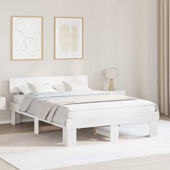 Bed Frame Headboard Solid Pine Wood Length White