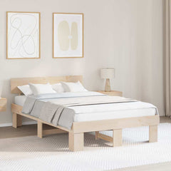 Bed Frame Headboard Solid Pine Wood Length Natural