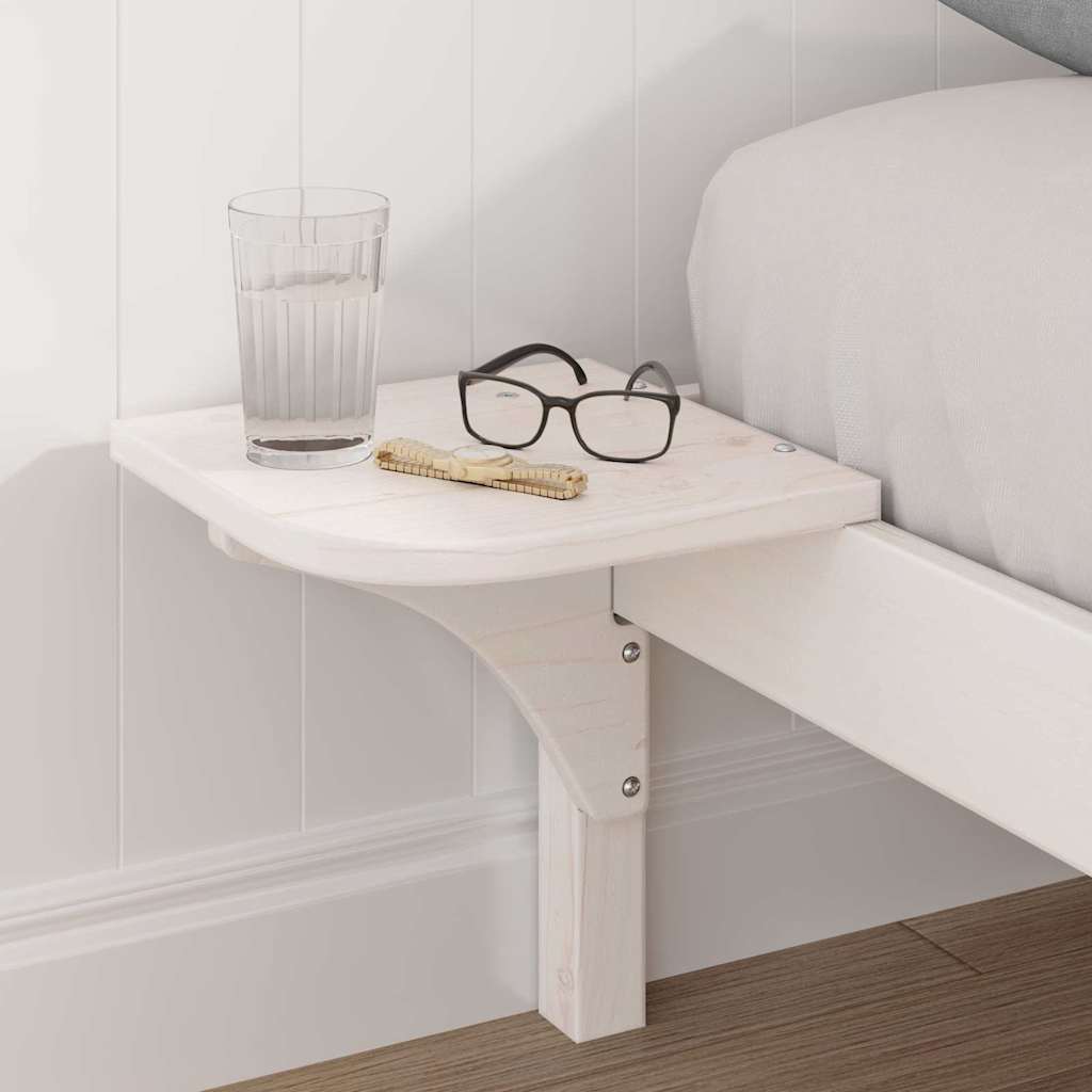 Bed Frame Solid Pine Wood Length 200 cm White 140 cm
