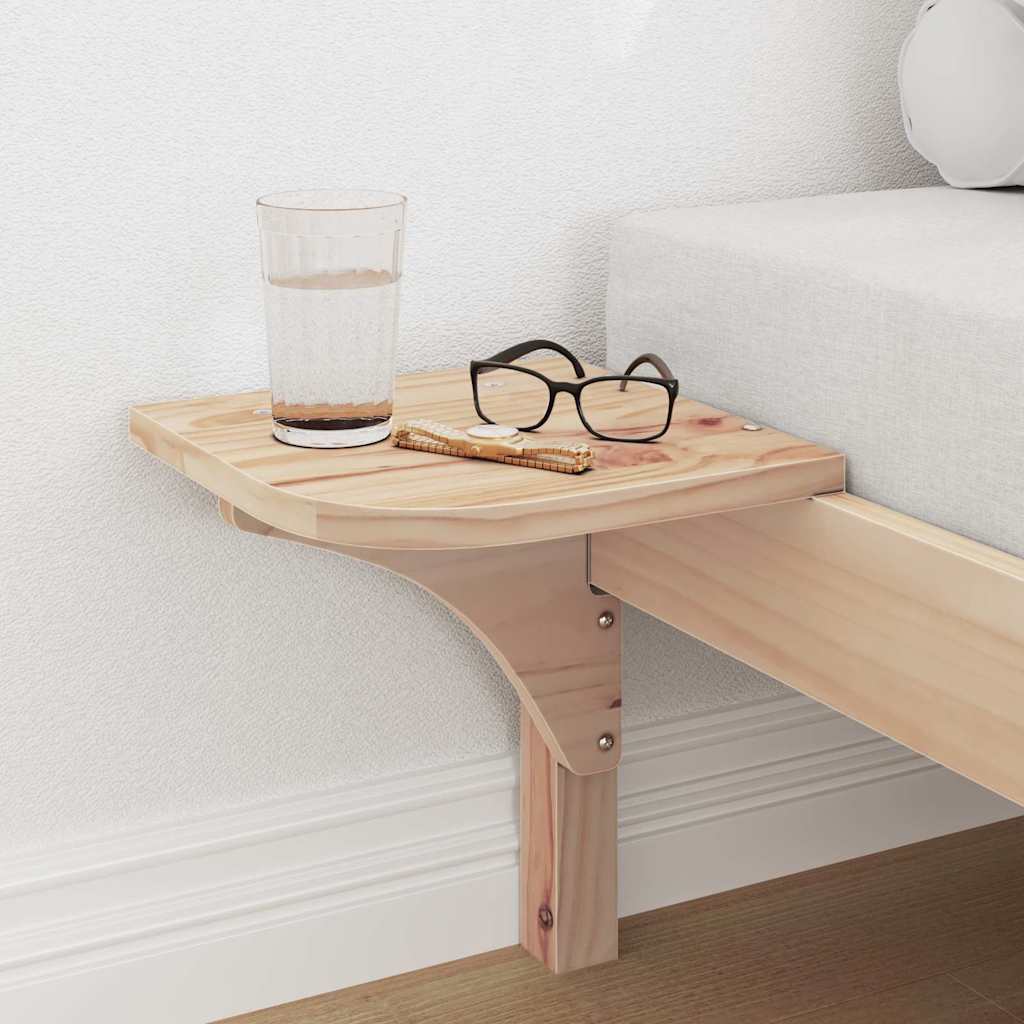 Bed Frame Natural Solid Pine Wood Length 200 cm Brown 90 cm