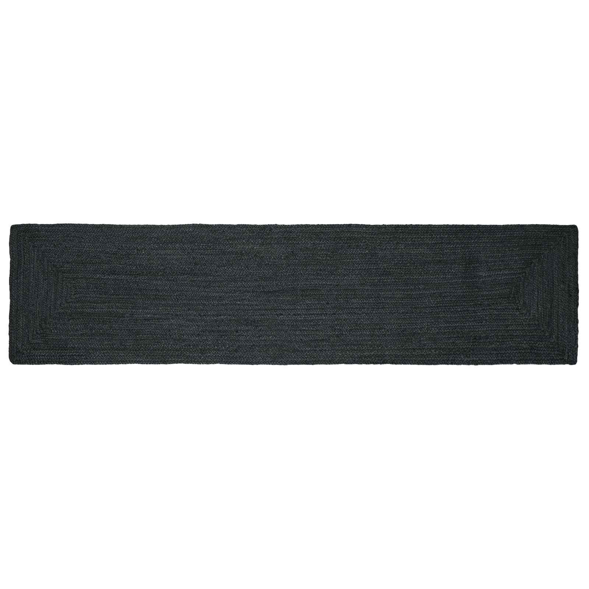 Area Rug Jute Dark Grey Width