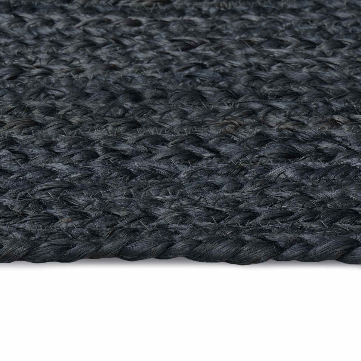 Area Rug Jute Dark Grey Width 60 cm 300 cm