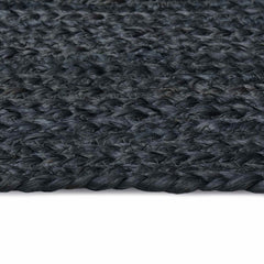 Area Rug Jute Dark Grey