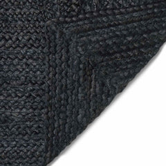 Area Rug Jute Dark Grey