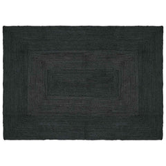 Area Rug Jute Dark Grey