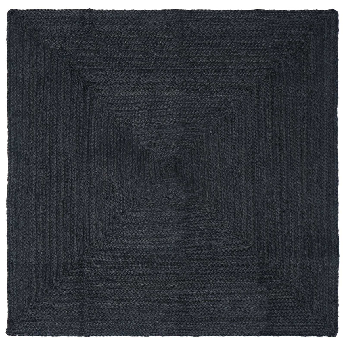 Area Rug Jute Dark Grey