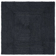 Area Rug Jute Dark Grey