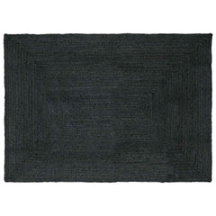 Area Rug Jute Dark Grey Width