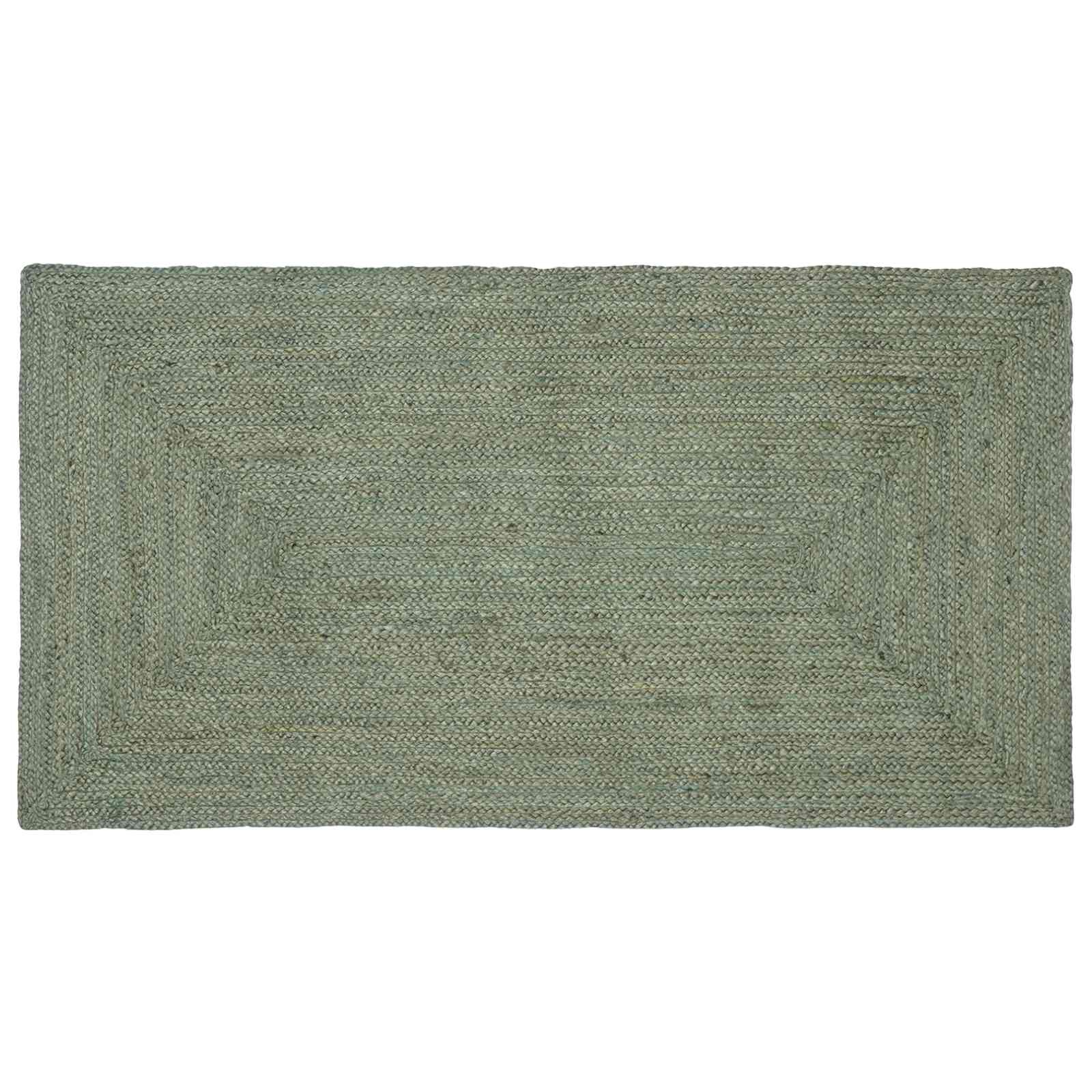vidaXL Area Rug Olive Green 60 x 110 cm Jute 1