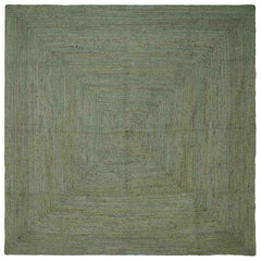 Area Rug Jute Olive Green