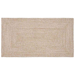Area Rug Natural and White Jute
