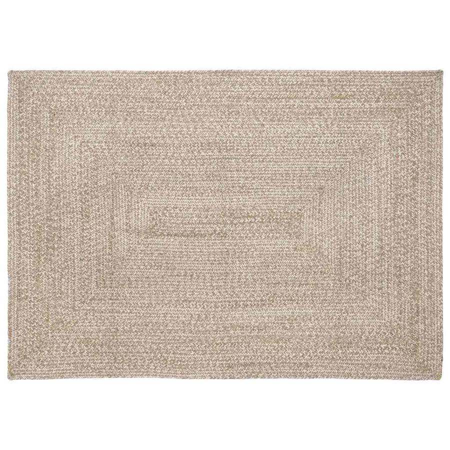 vidaXL Area Rug Natural and White 120 x 170 cm Jute 1
