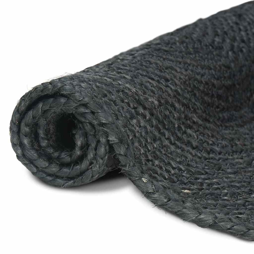 Area Rugs Jute Dark Grey