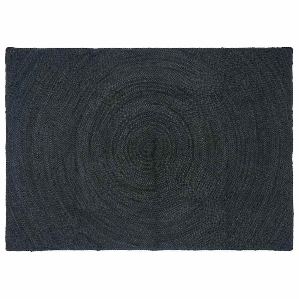 Area Rugs Jute Dark Grey