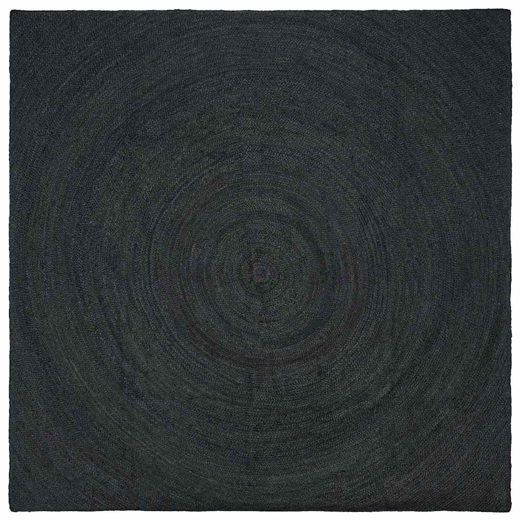 Area Rugs Jute Dark Grey