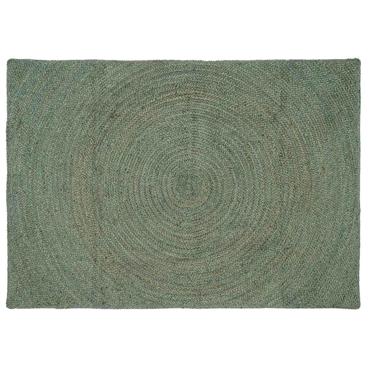 Area Rug Jute Olive Green