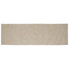 vidaXL Area Rug Natural and White 80 x 250 cm Jute 1