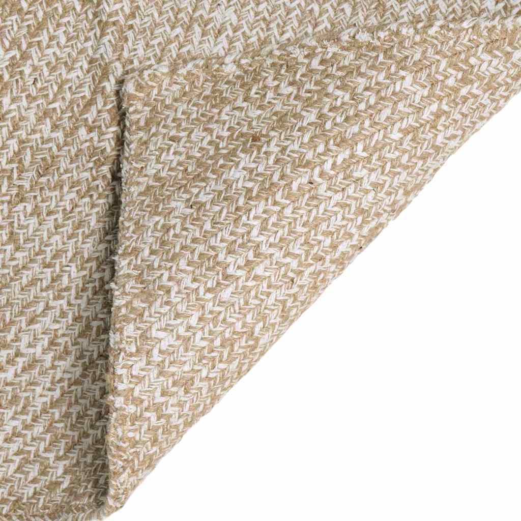 vidaXL Area Rug Natural and White 120 x 170 cm Jute 5