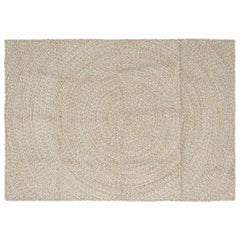 vidaXL Area Rug Natural and White 120 x 170 cm Jute 1