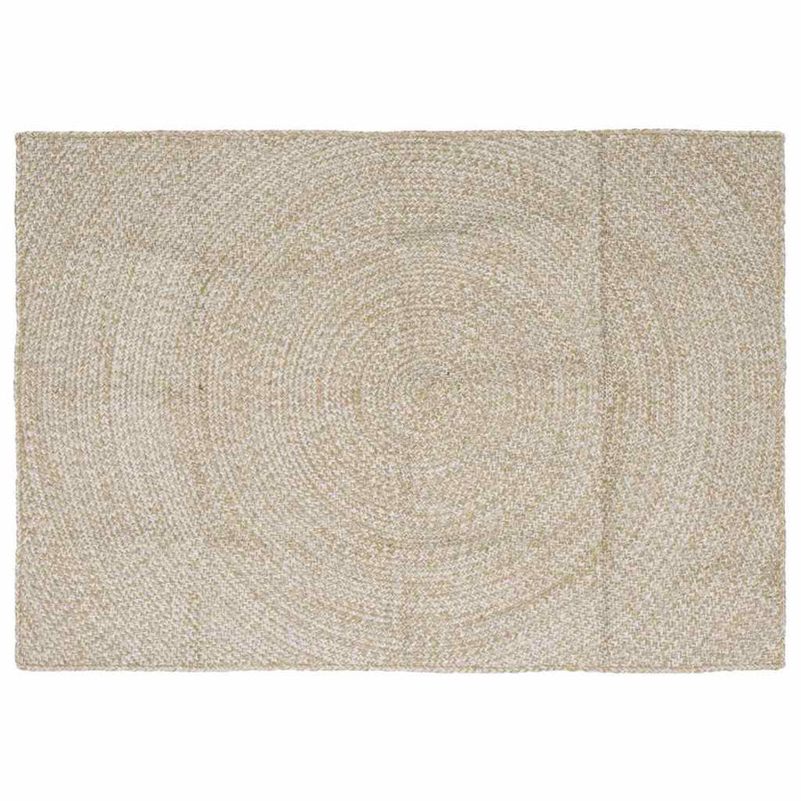 vidaXL Area Rug Natural and White 120 x 170 cm Jute 1