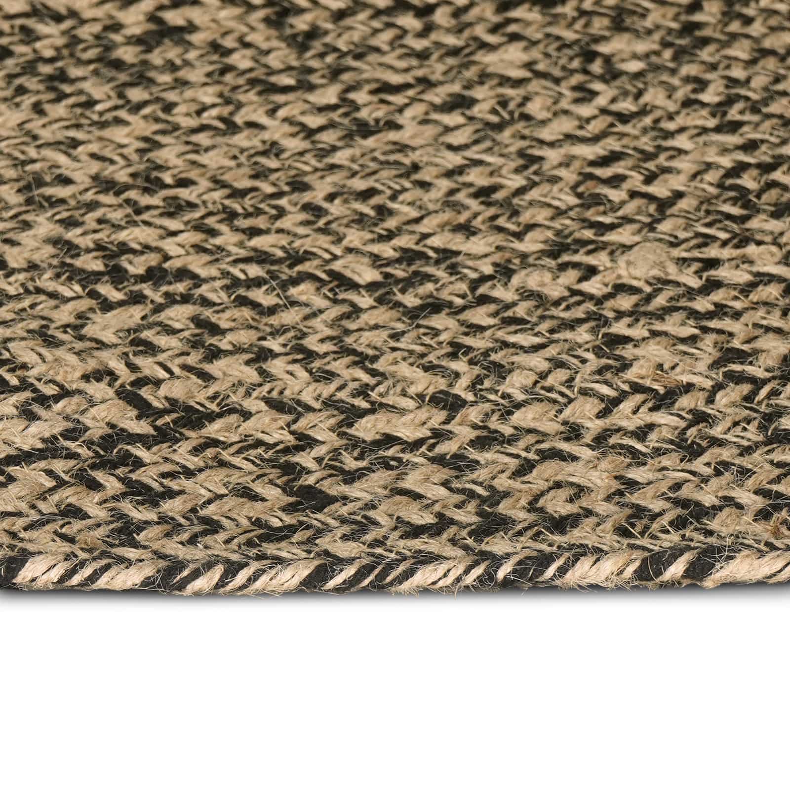 vidaXL Area Rug Natural and Black 80 x 250 cm Jute 3