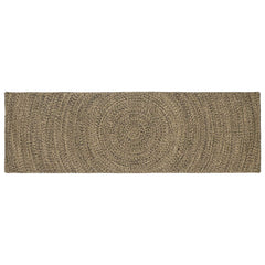 vidaXL Area Rug Natural and Black 80 x 250 cm Jute 1