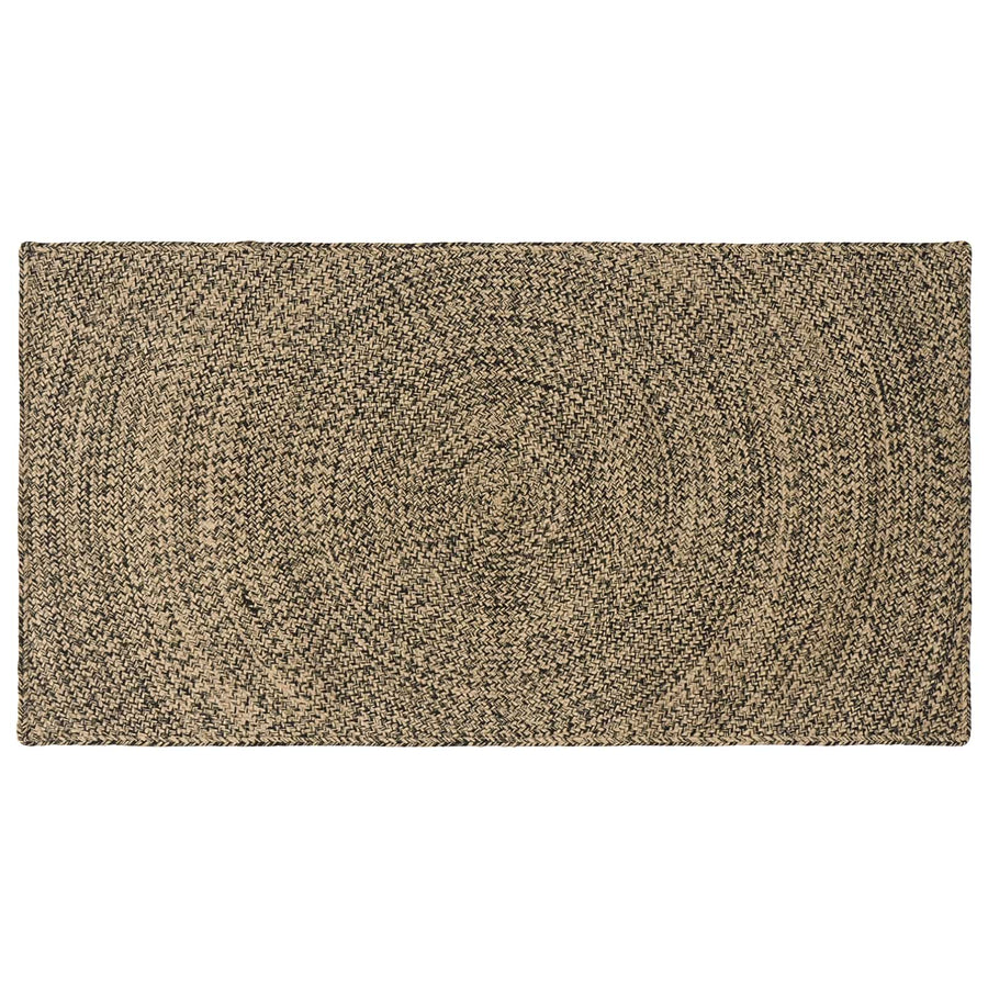 vidaXL Area Rug Natural and Black 100 x 200 cm Jute 1
