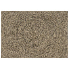 vidaXL Area Rug Natural and Black 120 x 170 cm Jute 1