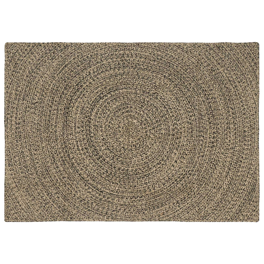 vidaXL Area Rug Natural and Black 120 x 170 cm Jute 1
