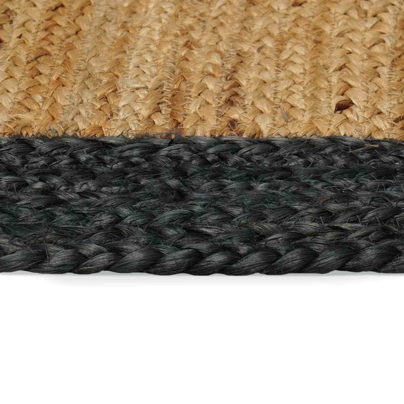 vidaXL Area Rug Dark Grey 60 x 300 cm Jute 5