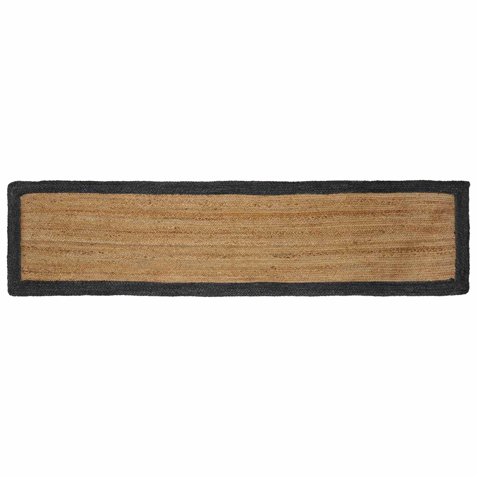 vidaXL Area Rug Dark Grey 60 x 300 cm Jute 1