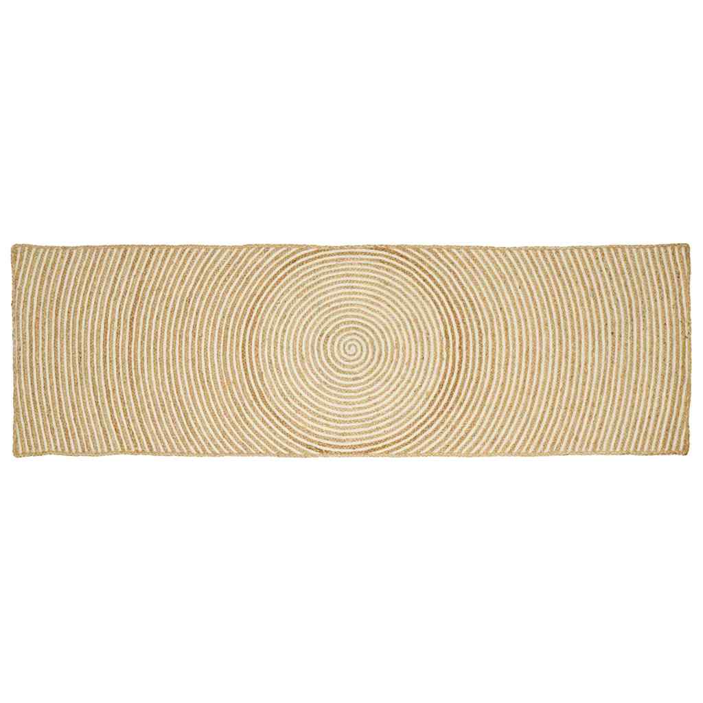 vidaXL Area Rug White 80 x 250 cm Jute 1