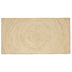 vidaXL Area Rug White 100 x 200 cm Jute 1