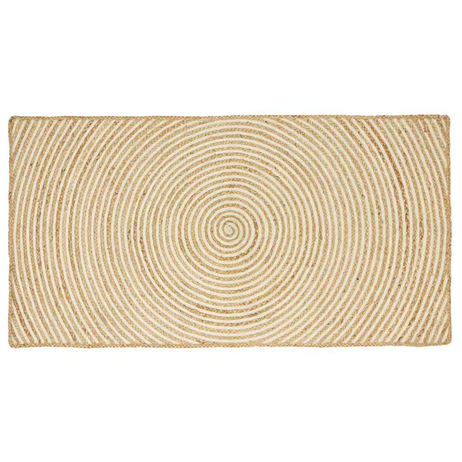 vidaXL Area Rug White 100 x 200 cm Jute 1