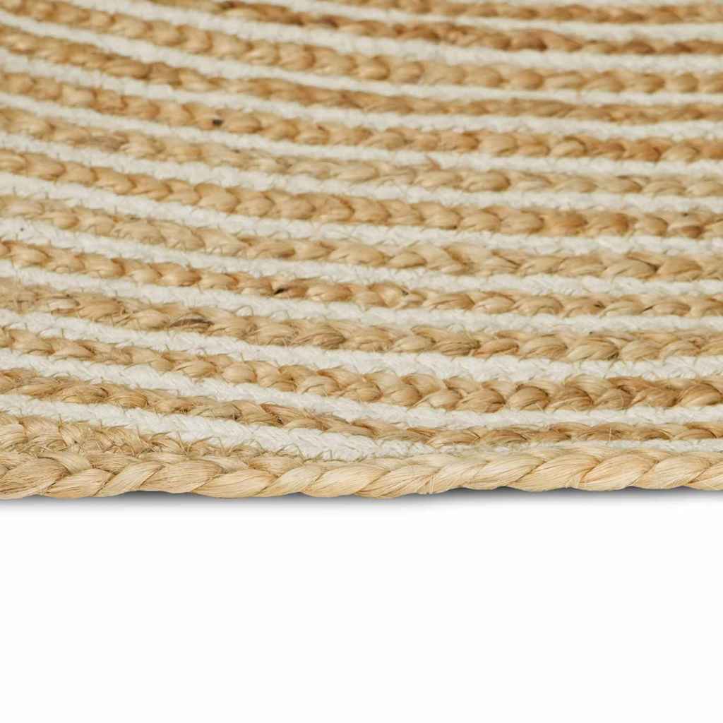 vidaXL Area Rug White 120 x 170 cm Jute 2