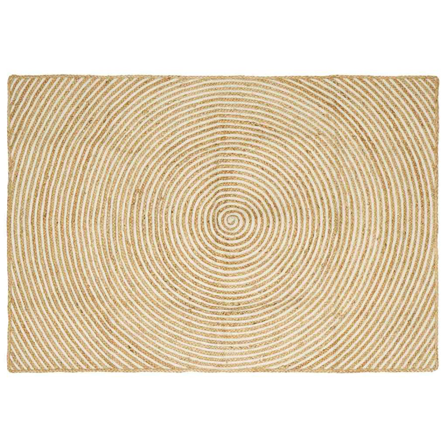 vidaXL Area Rug White 120 x 170 cm Jute 1