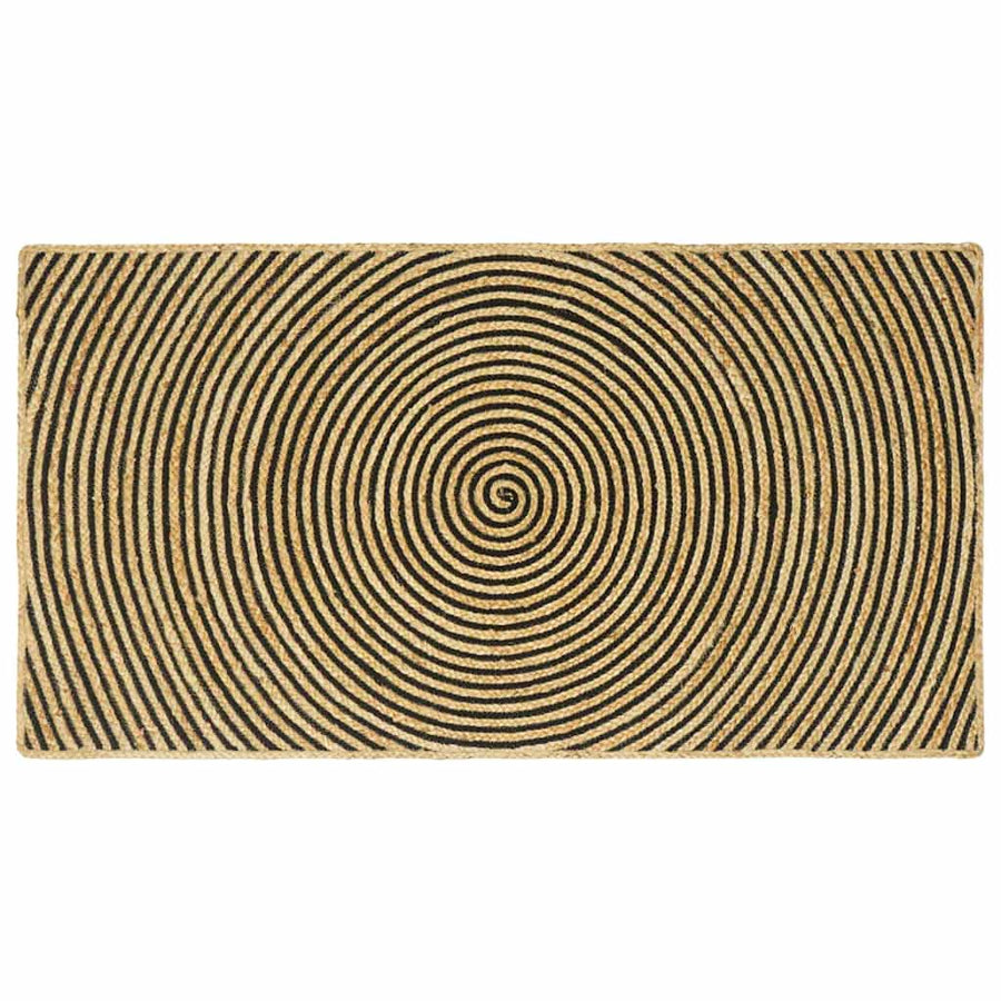 vidaXL Area Rug Black 100 x 200 cm Jute 1