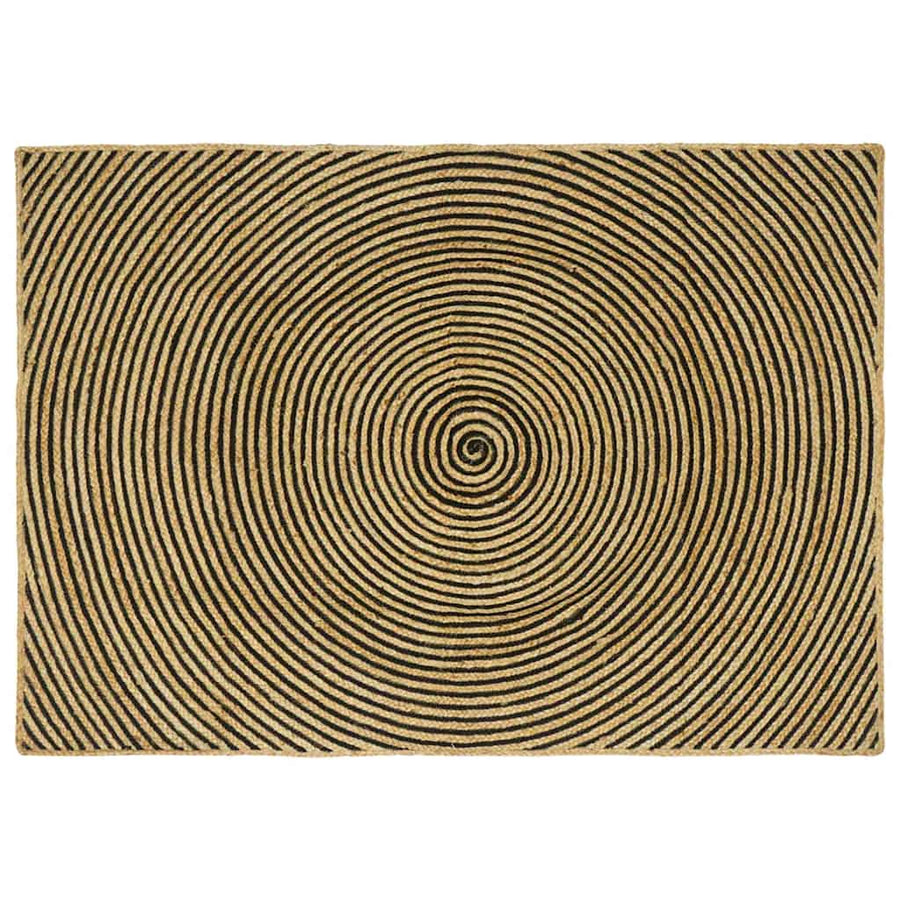vidaXL Area Rug Black 120 x 170 cm Jute 1