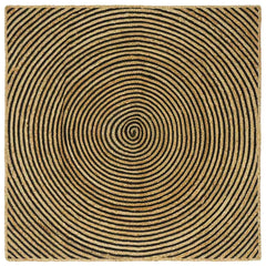 vidaXL Area Rug Jute Natural and Black