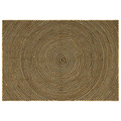 vidaXL Area Rug Jute Natural and Black