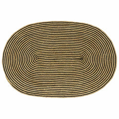 vidaXL Area Rug Natural and Black 122 x 183 cm Jute 1