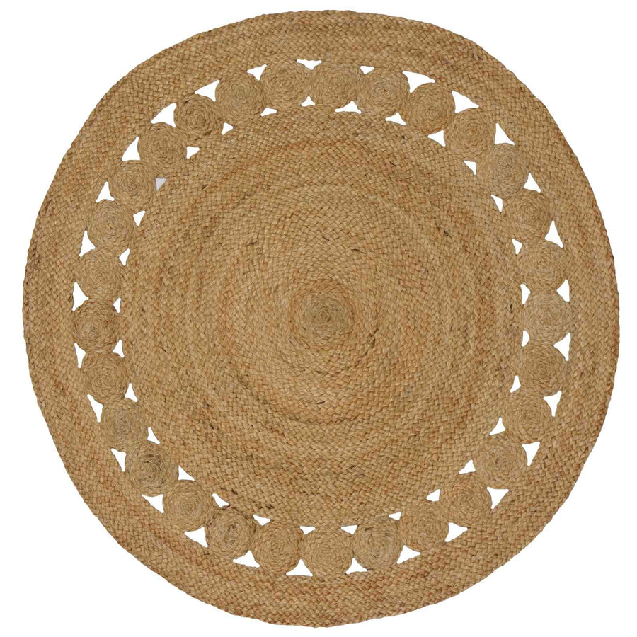 vidaXL Area Rugs Natural Ø 120 cm Jute 1