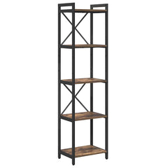 vidaXL Bookshelf 40 x 30 x 155 cm Engineered Wood Smoked Oak 2