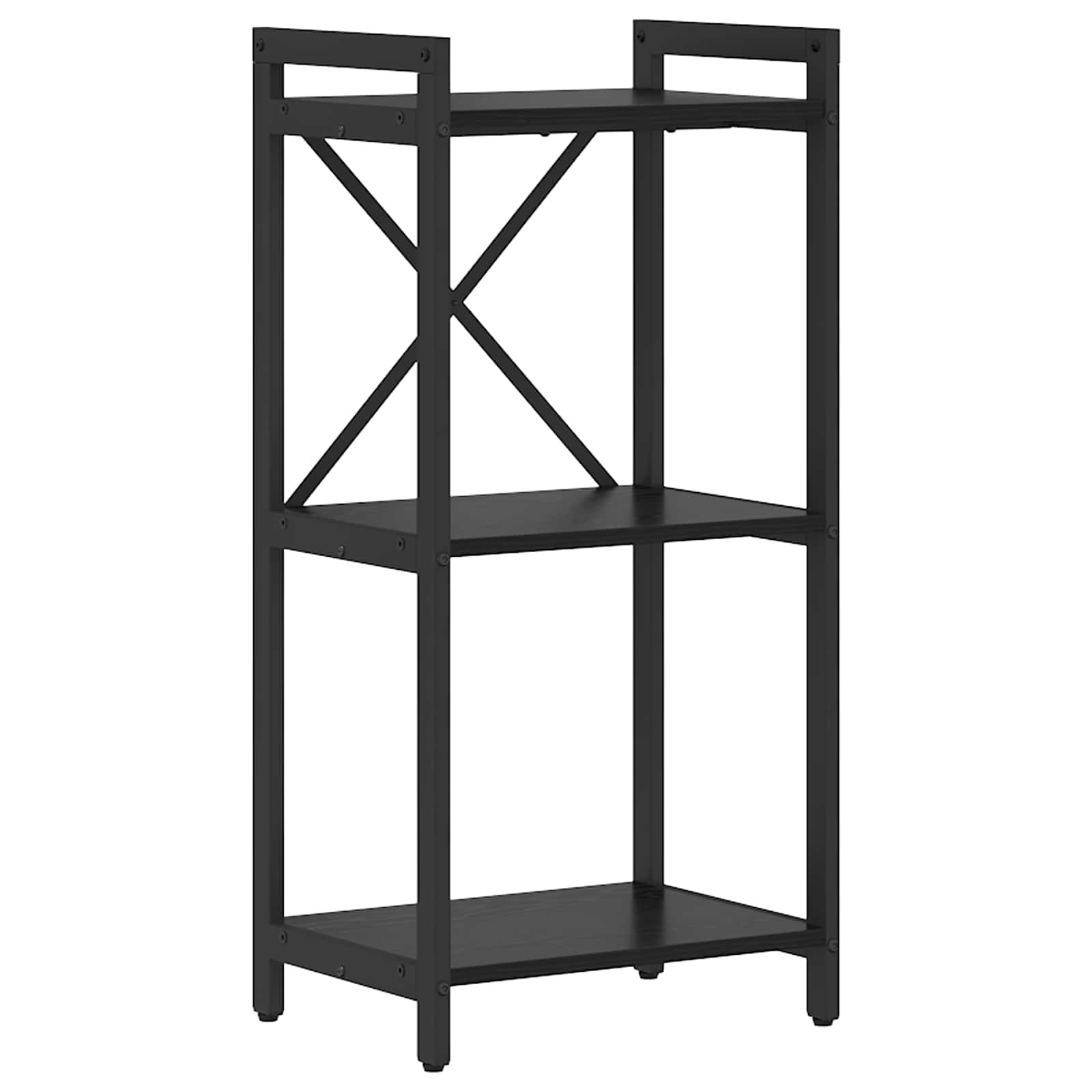 vidaXL Bookshelf 40 x 30 x 85 cm Engineered Wood Black Oak 1